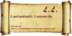 Lautenbach Leonarda névjegykártya